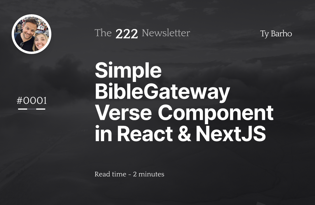 Simple BibleGateway Verse Component in React & NextJS