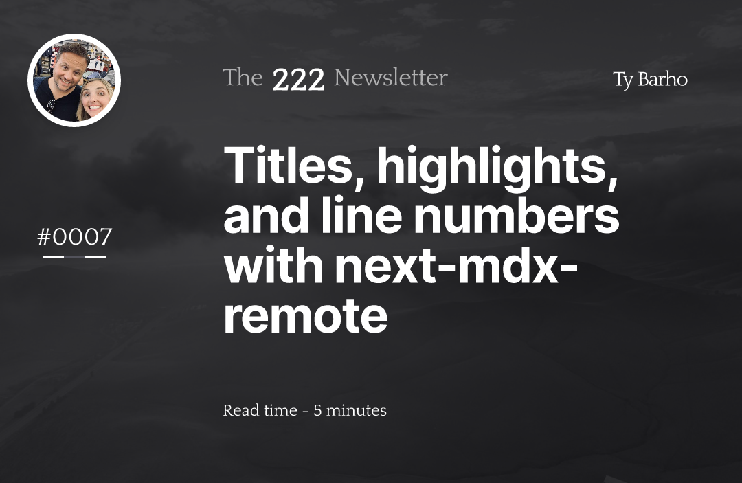 Titles, highlights, and line numbers with next-mdx-remote