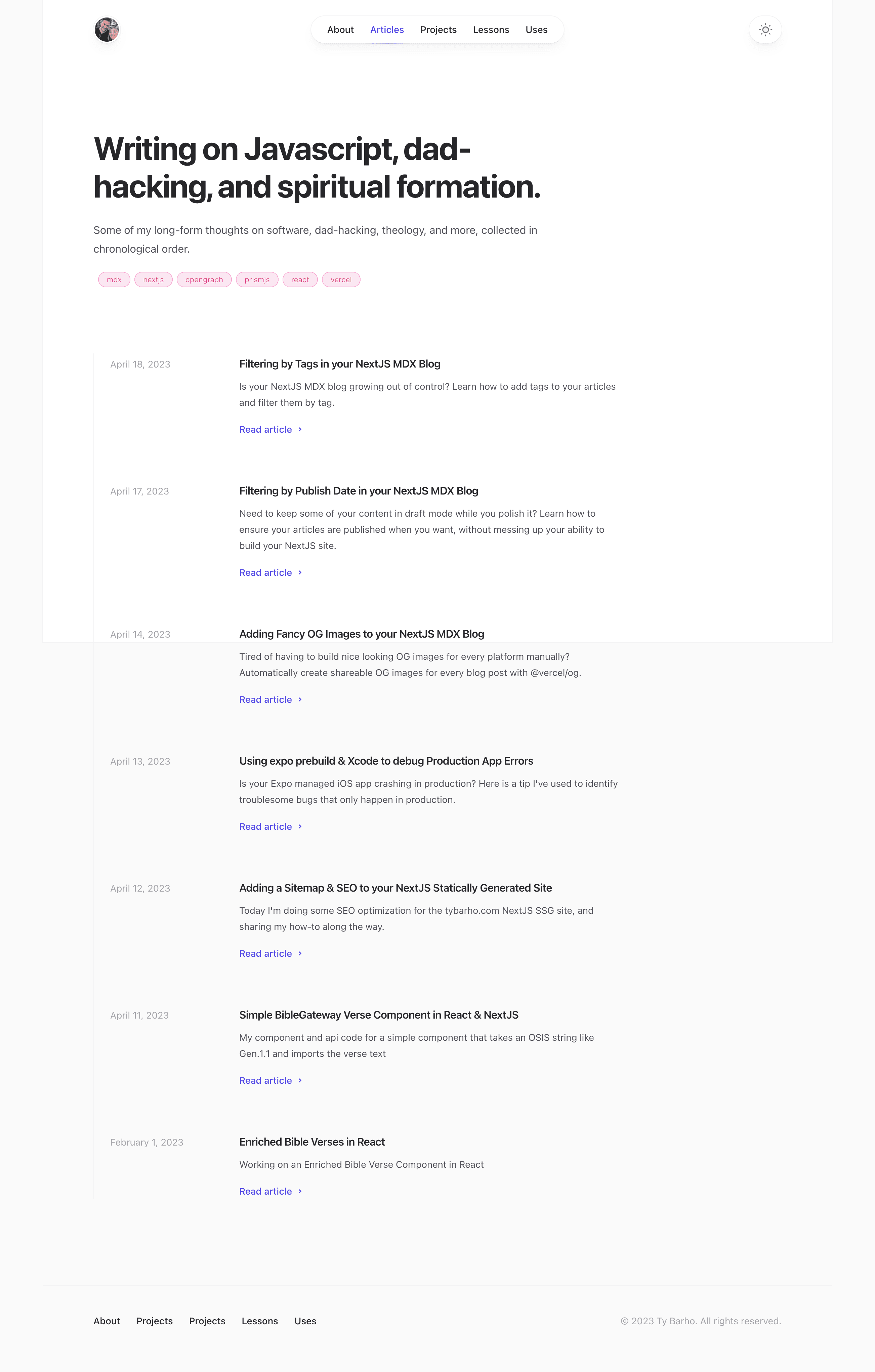 Clickable Tags